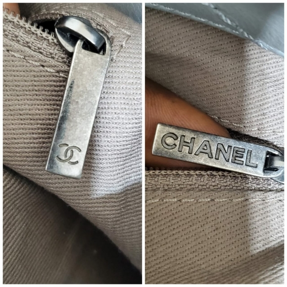 Chanel CC Pocket Tote Quilted Caviar Medium Grey - Picture 8 of 10